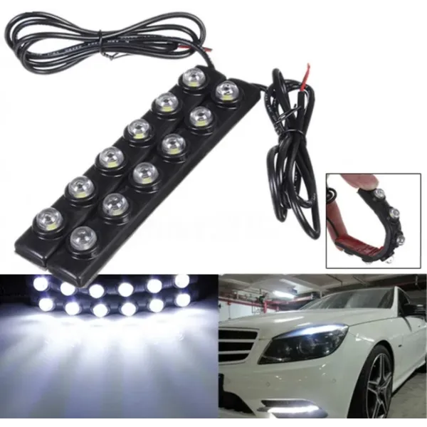 Гибкие дневные ходовые огни светодиодные автомобильные ДХО LED DRL 1202-6 4941