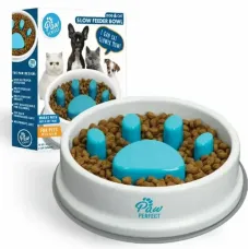 Кормушка для медленной подачи еды Paw Perfect для кошек и собак · Миска Slow Feeder Bowl для домашних питомцев