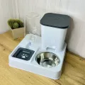 Кормушка с поилкой Pet Automatic 2 в 1 белая • Автоматическая гравитационная кормушка Pet Automatic для кошек и собак с подачей сухого корма и воды без электричества
