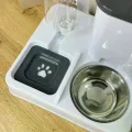 Кормушка с поилкой Pet Automatic 2 в 1 белая • Автоматическая гравитационная кормушка Pet Automatic для кошек и собак с подачей сухого корма и воды без электричества
