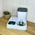 Кормушка с поилкой Pet Automatic 2 в 1 белая • Автоматическая гравитационная кормушка Pet Automatic для кошек и собак с подачей сухого корма и воды без электричества