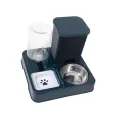 Кормушка с поилкой Pet Automatic 2 в 1 синяя • Автоматическая гравитационная кормушка Pet Automatic для кошек и собак с резервуарами для сухого корма и воды без электричества