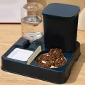 Кормушка с поилкой Pet Automatic 2 в 1 синяя • Автоматическая гравитационная кормушка Pet Automatic для кошек и собак с резервуарами для сухого корма и воды без электричества