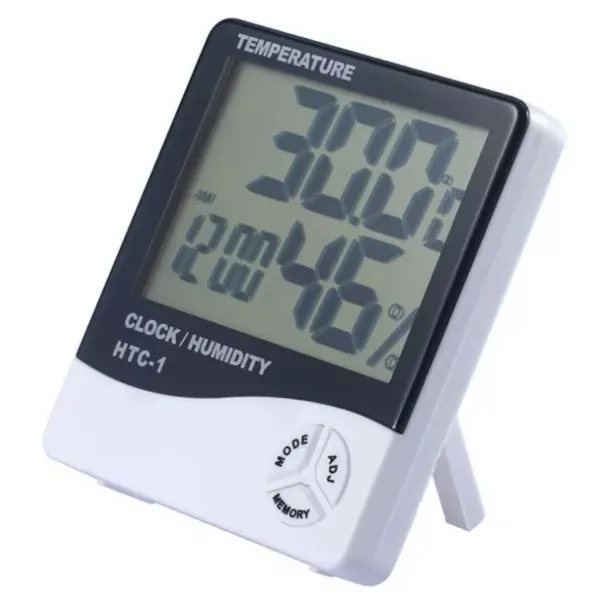 Часы - метеостанция HTC-1 3 в 1 Гигрометр + Влагомер, Большие цифры