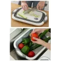 Хозяйственная корзина - доска разделочная 2 в 1 Складная миска - трансформер для кухни