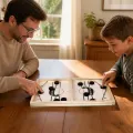 Игра-катапульта FoosballWinner KAR331 для двух игроков • настолка на реакцию и ловкость: деревянное поле, 10 пластиковых шайб, для детей от 6 лет и взрослых