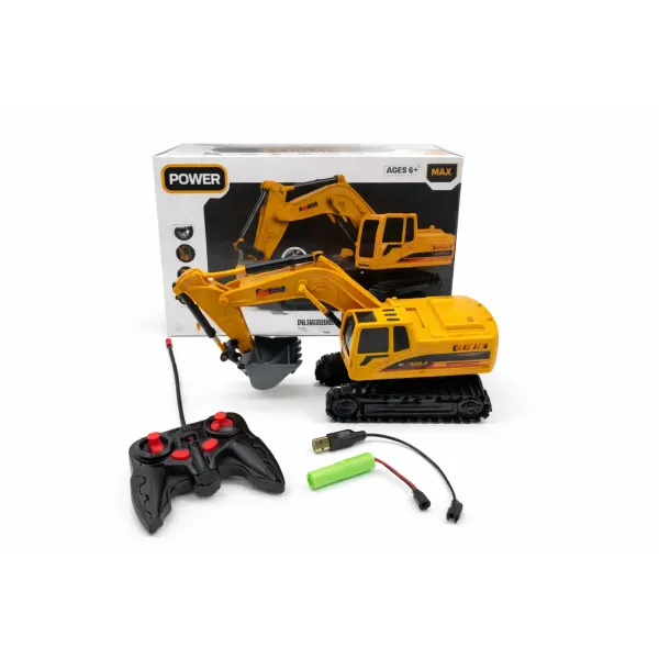 Гусеничный экскаватор с пультом управления Remote Control Excavator • Детский радиоуправляемый экскаватор на гусеницах для игры дома и на улице