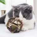 Іграшка для котів KAR353 • М'ячик із мататабі KAR353 з котячою м'ятою діаметром 7,5 см для кошенят і дорослих котів, ігор і жування