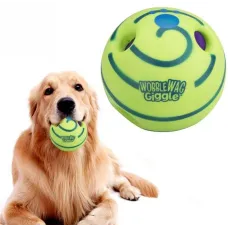 Игрушка для собак со звуком Wobble Wag Giggle хихикающий мяч для игры с собакой