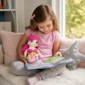 Игрушка-ночник Русалка с проектором звёздного неба, ящик 60 шт. • Плюшевая русалка с розовыми волосами для детской комнаты, засыпания и подарка