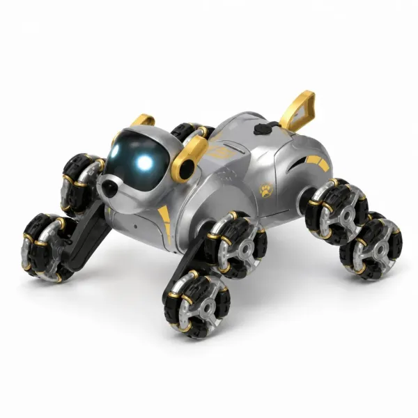 Іграшка-робот Eight Wheeled ROBOT DOG із пультом керування • радіокерований собака на 8 колесах з акумулятором 3,7 В і ефектом водяної пари