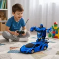 Іграшка-трансформер Lamborghini з пультом ДК, синій спорткар і робот • Радіокерована модель для дитячої кімнати, у комплекті USB-кабель