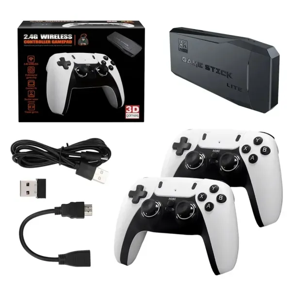 Игровая приставка + 2 джойстика 2.4G WIRELESS CONTROR GAMEPAD 4K M8PRO ∙ Ретро-консоль M8PRO с беспроводными геймпадами и поддержкой 4K