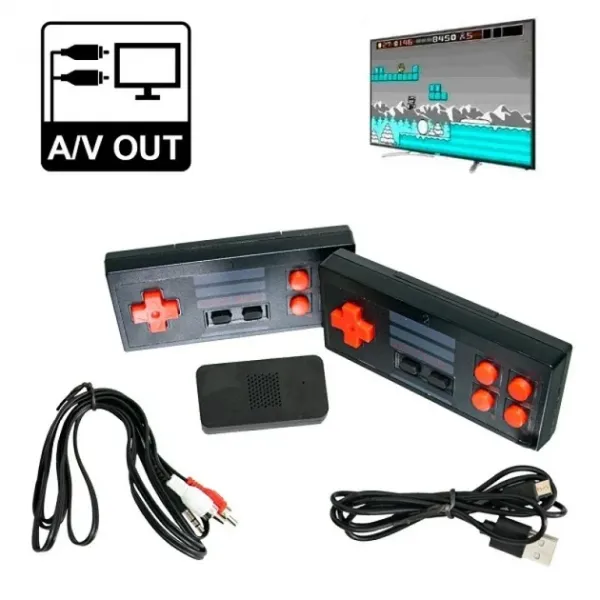 Игровая приставка ZB-823 с беспроводными джойстиками N-22 • Компактная приставка с классическими играми и поддержкой HDMI