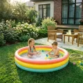Игровой детский надувной бассейн INTEX 57422 147×33 см с надувным дном • Надёжное летнее развлечение для детей от 3 лет