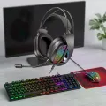 Игровой комплект Gaming Combo 4-in-1 T-Wolf TF-400 черный • Геймерский набор клавиатура, мышь, наушники и коврик для ПК