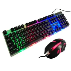 Игровой комплект Геймерская клавиатура с RGB подсветкой + Мышь COMBO GAMER K01