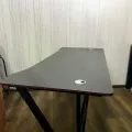 Ігровий комп’ютерний стіл 120×60×74,5 см чорний для ПК і ноутбука • Геймерський письмовий стіл для дому, роботи, навчання та ігрової зони чорний