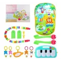 Игровой коврик для новорожденного с развивающими модулями, детским пианино и погремушками PIANO FITNESS RACK