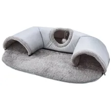 Игровой туннельный коврик 2 в 1 Cat Bed • Интерактивный коврик-тоннель для кошек
