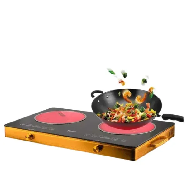 Инфракрасная электрическая плита RAF 8088 ∙ Электроплита на 2 конфорки с сенсорным управлением и дисплеем, 4800W