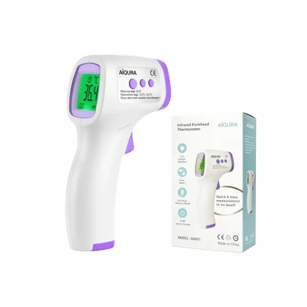 Инфракрасный бесконтактный термометр AD801 • Электронный медицинский градусник для быстрого измерения температуры тела, детей, взрослых, воды и предметов