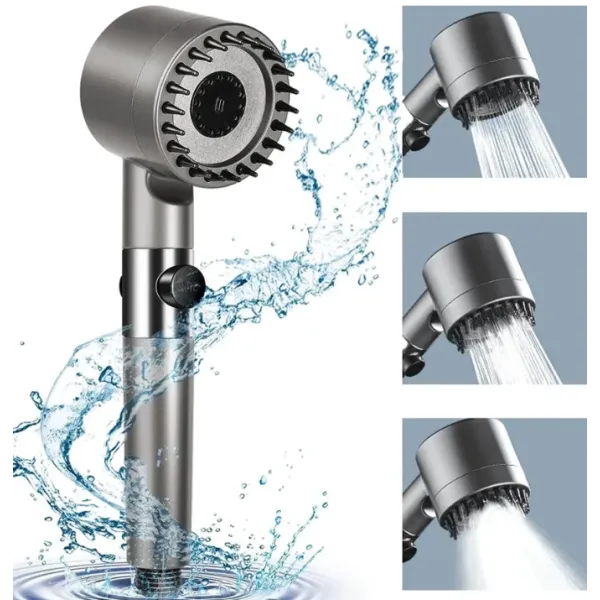 Инновационная лейка для душа Massage filter shower ∙ Массажная насадка с силиконовыми шипами ∙ 3 режима