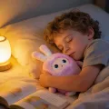 Интерактивная мягкая игрушка BB1882F-87 розовая с ИИ и LED-глазами • Говорящая плюшевая игрушка для детей