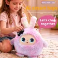 Интерактивная мягкая игрушка BB1882F-87 розовая с ИИ и LED-глазами • Говорящая плюшевая игрушка для детей