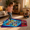 Интерактивный танцевальный коврик Dancing Challenge Playmat для детей от 3 лет • Музыкальный игровой мат с Bluetooth, подсветкой, режимами игры и уровнями сложности
