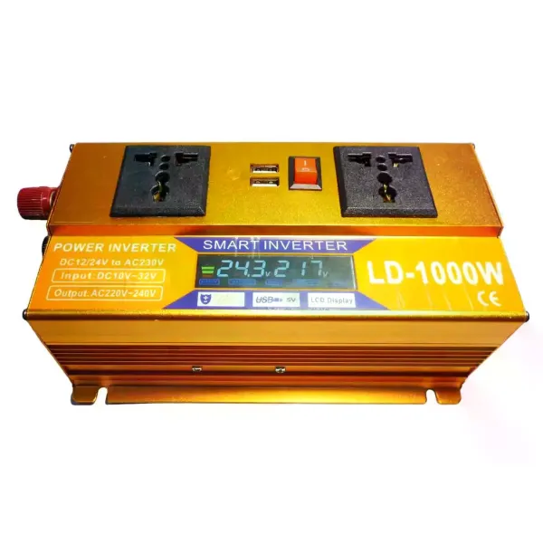 Інвертор 5 CORE SC-1000VA 1000W 12V • Перетворювач напруги 5 CORE SC-1000VA 12V-220V 660 Вт з USB та захистом