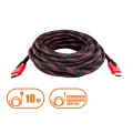 Кабель HDMI - HDMI 1080p позолоченный усиленный в обмотке 10 метров PR4