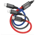 Кабель HOCO X76 Combo 3-in-1 Lightning / Micro-USB / Type-C ∙ Зарядный универсальный USB провод шнур 3 в 1 для зарядки Android / iPhone