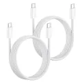 Кабель Type-C–Type-C 26X-198 60W 1 м белый • Кабель USB-C–USB-C 26X-198 для быстрой зарядки iPhone 17 Pro Max с тканевой оплеткой и SIM-ключом