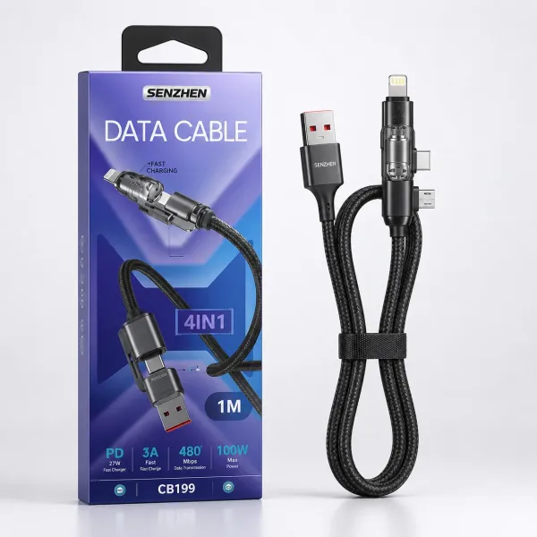 Кабель USB — Lightning 26X-197 1 м • Усиленный зарядный кабель 26X-197 USB — Lightning для быстрой зарядки и передачи данных