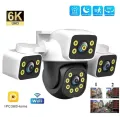 Камера видеонаблюдения 12MP Wi-Fi IP-камера HD 3 объектива ∙ Тройная уличная Wifi камера видеонаблюдения с боковыми линзами