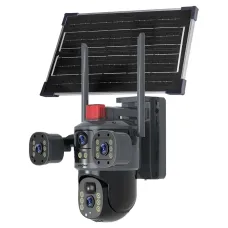 Камера видеонаблюдения 4G на солнечной батарее Active Pixel G13 Pro • Уличная PTZ SIM-камера 4 МП с объективом 2+1, поворотом 360°, двусторонней связью и защитой IP66