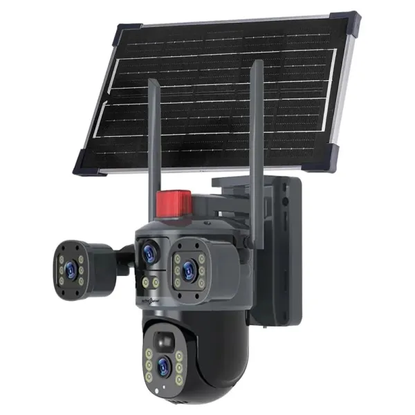 Камера видеонаблюдения 4G на солнечной батарее Active Pixel G13 Pro • Уличная PTZ SIM-камера 4 МП с объективом 2+1, поворотом 360°, двусторонней связью и защитой IP66