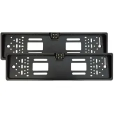 Камера заднего вида в авто номерной рамке с 16 LED подсветкой Black PR4