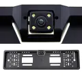Камера заднего вида в авто номерной рамке с 16 LED подсветкой Black PR4