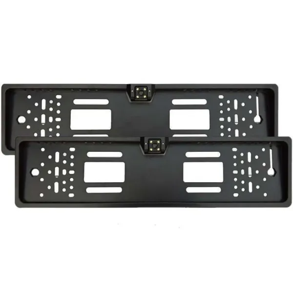 Камера заднего вида в авто номерной рамке с 4 LED подсветкой Black PR4