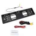 Камера заднего вида в авто номерной рамке с 4 LED подсветкой Black PR4
