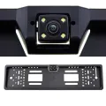 Камера заднего вида в авто номерной рамке с 4 LED подсветкой Black PR4