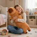 Капібара довга плюшева 110 см KAR337 • іграшка-подушка коричневого кольору для обіймів, відпочинку на дивані та ліжку, декору кімнати