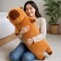 Капібара довга плюшева 110 см KAR337 • іграшка-подушка коричневого кольору для обіймів, відпочинку на дивані та ліжку, декору кімнати