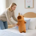 Капібара довга плюшева 110 см KAR337 • іграшка-подушка коричневого кольору для обіймів, відпочинку на дивані та ліжку, декору кімнати