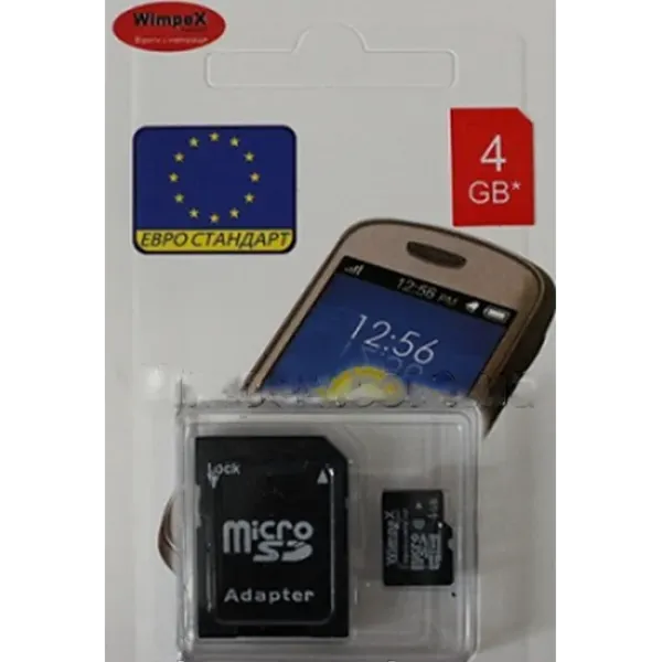 Карта Флэш-Памяти WIMPEX microSD 4GB PR3