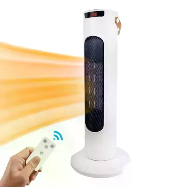 Керамический обогреватель Tower Heat 2000 Вт белый • Напольный тепловентилятор Tower Heat 2000 Вт с пультом, таймером и защитой от перегрева