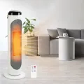 Керамический обогреватель Tower Heat 2000 Вт белый • Напольный тепловентилятор Tower Heat 2000 Вт с пультом, таймером и защитой от перегрева