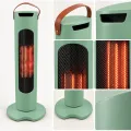 Керамічний обігрівач Tower Heat 2000 Вт зелений • Підлоговий тепловентилятор Tower Heat із пультом, термостатом, таймером та 3 режимами